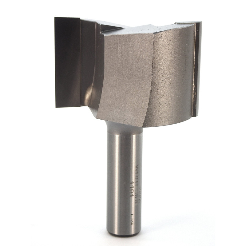 Double Flute Straight Cut Router Bit - 1/2" SH - Diameter:2" - Cutting Length:1-1/4" - Overall Length:3"